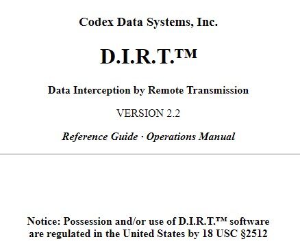 Les fameux fichiers DIRT – Codex Data Systems (2002)